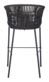 Freycinet Barstool Black 703989 Zuo Modern