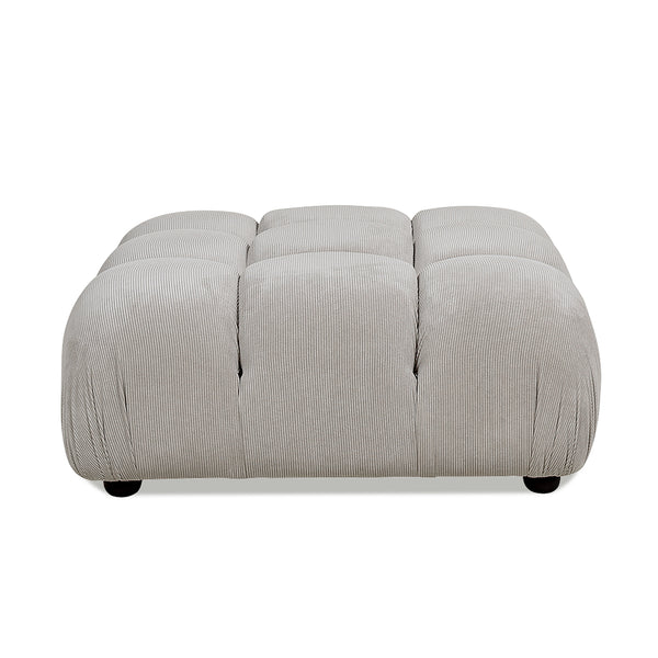 English Elm Jennifer Taylor Home - Marcel 36" Bubble Modular Cocktail Ottoman with Bouclé Upholstery, Low 15" Seat, Luxe Foam Support Gray B2719P238414