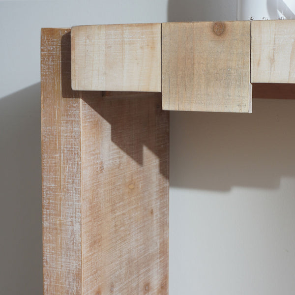 English Elm Modern Rustic 71" Console Table with Sculpted Block Apron, Narrow 15" Depth for Hallway & Foyer Elegance W2729P239169