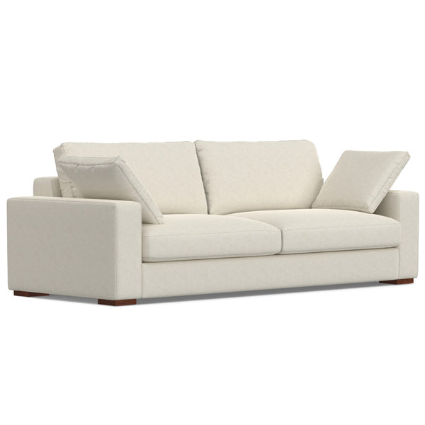 English Elm Charlie Oversized Deep Seater Sofa - Eco-Friendly Cream Fabric, Plush Comfort, Perfect For Lounging B136P199253