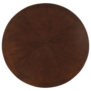 English Elm Calloway Round Convertible Game Dining Table with Tobacco Finish Pedestal Base B062S00790
