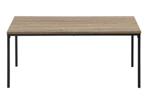 English Elm Table 3-Piece Set with Reclaimed-Look Laminate Tops and Sleek Metal Frame for Modern Living Rooms taupe 48 L x 24 W x 4 H B2710P219975