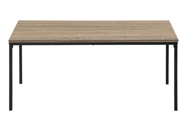 English Elm Table 3-Piece Set with Reclaimed-Look Laminate Tops and Sleek Metal Frame for Modern Living Rooms taupe 48 L x 24 W x 4 H B2710P219975