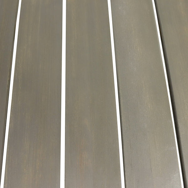 English Elm Christopher Knight Home® - EZRA Outdoor Industrial Acacia Wood Bar Table with Teak Finish and Iron Frame for Stylish Patios Grey+Black 70261.00GRY