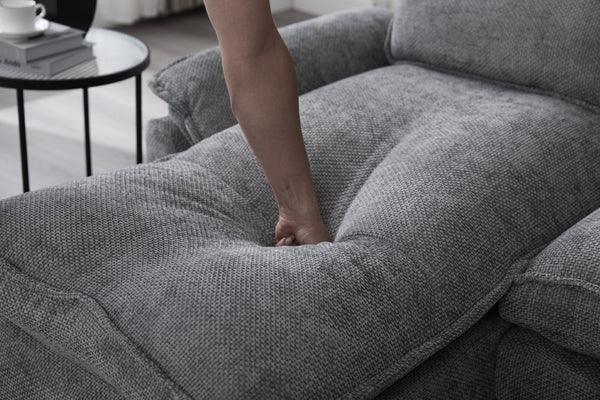 English Elm United U-Shaped Sectional Sofa 106" Cloud Couch - Comfy Chenille, Storage Ottoman, Usb Ports & Pillows W1568S00232-GIGA