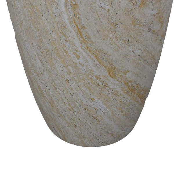 English Elm Archi Fluted Resin Plant Stand with Marbled Stone Look for Indoor Outdoor Decor B056P416932