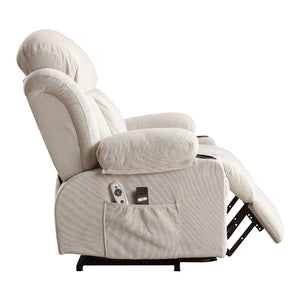 English Elm Power Lift Recliner with Vibration Massage Heat Lumbar Support and Usb for Elderly W1807P298601