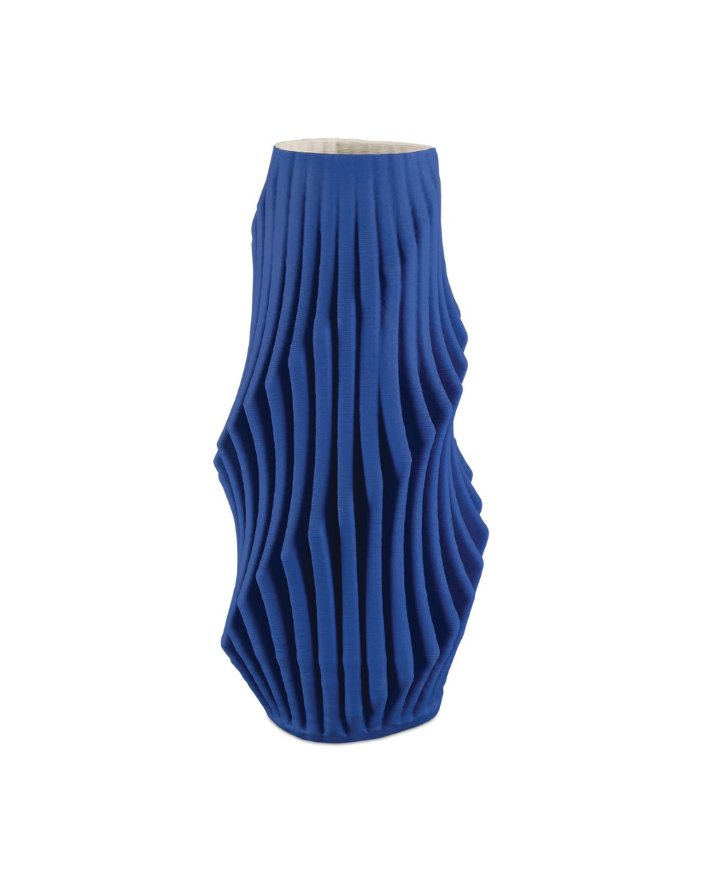Blue Pleat Vase
