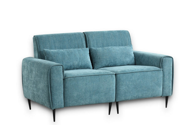 English Elm Rossa Chenille Upholstered Sofa Loveseat and Chair Set with Pocket Coil Cushions Blue B2749S00083