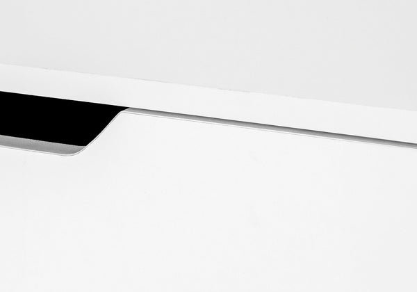 English Elm Computer Desk For Home Office - Modern White Laminate With Storage Drawers, Compact & Stylish Design B2710P219840