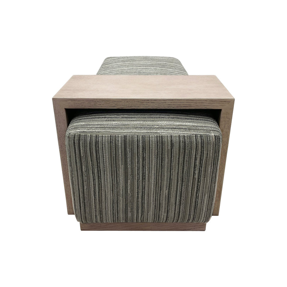 JLA Home Chapel Hill - Bench/Cocktail Ottoman With Table, Solid Wood Frame, Plush Polyester Upholstery, Rolling Tray Surface CH101-0057