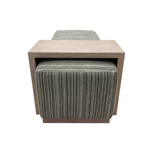 JLA Home Chapel Hill - Bench/Cocktail Ottoman With Table, Solid Wood Frame, Plush Polyester Upholstery, Rolling Tray Surface CH101-0057