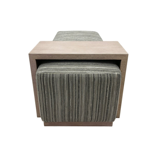 JLA Home Chapel Hill - Bench/Cocktail Ottoman With Table, Solid Wood Frame, Plush Polyester Upholstery, Rolling Tray Surface CH101-0057