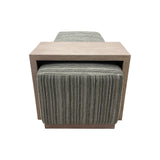 Chapel Hill Peggy  Bench/Cocktail Ottoman With Table CH101-0057 Stripe/Multi