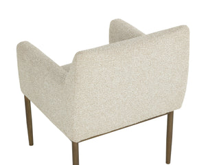 Sunpan Olea Lounge Chair - Mid-century Modern Design In Santa Cruz Oatmeal With Chic Bronze Legs Taupe Fabric 112032