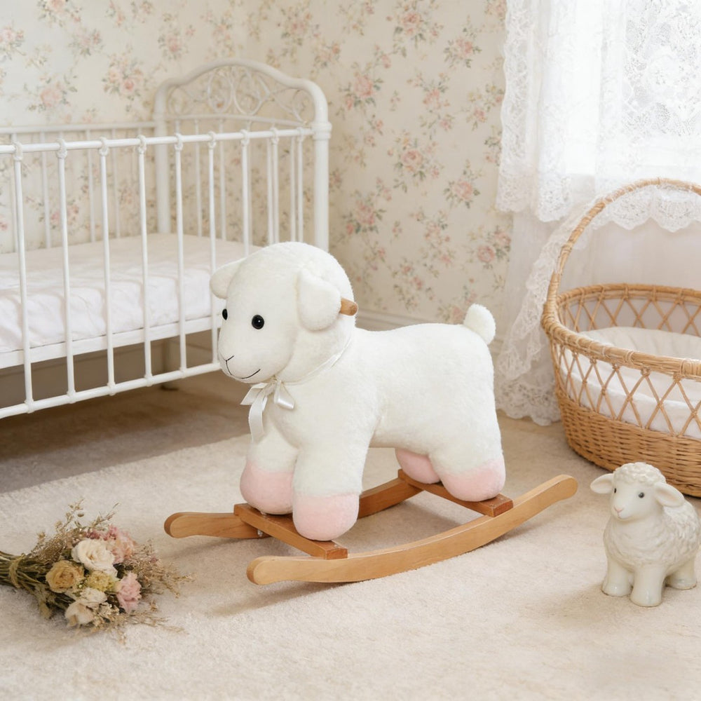 English Elm Walking Horse Ride on Toy Plush Pedal Pony with Wheels for Kids Ages 3 to 8 T3971P442703