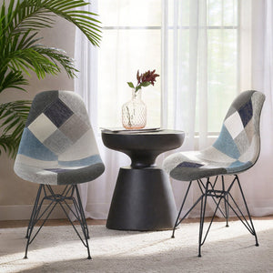 English Elm Christopher Knight Home® - Patchwork Bohemian Accent Chair Set of 2 with Chromed Iron Legs, Colorful Geometric Upholstery, Ergonomic Comfort N772P293303P