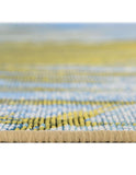Unique Loom Outdoor Coastal Provincetown Machine Made Scenery Rug Multi, Blue/Green/Olive/Yellow/Light Green/Light Blue/Beige 7' 10" x 7' 10"