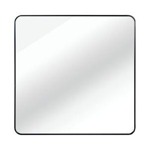English Elm 30 Black 30 in x 30 in Square Bathroom Mirror with Anti-Rust Aluminum Frame, Shatterproof HD Glass, Easy Install W2203P310399