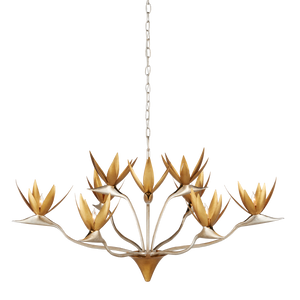 Paradiso Nature-Inspired Gold & Silver Chandelier – Adjustable, Elegant Design for Modern Spaces