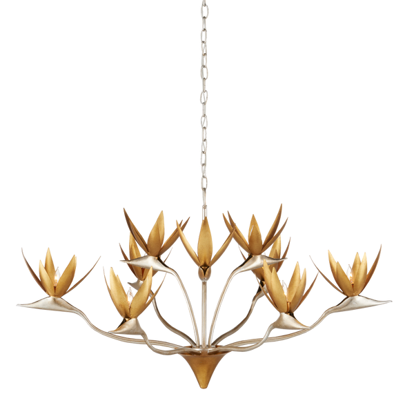 Paradiso Nature-Inspired Gold & Silver Chandelier – Adjustable, Elegant Design for Modern Spaces