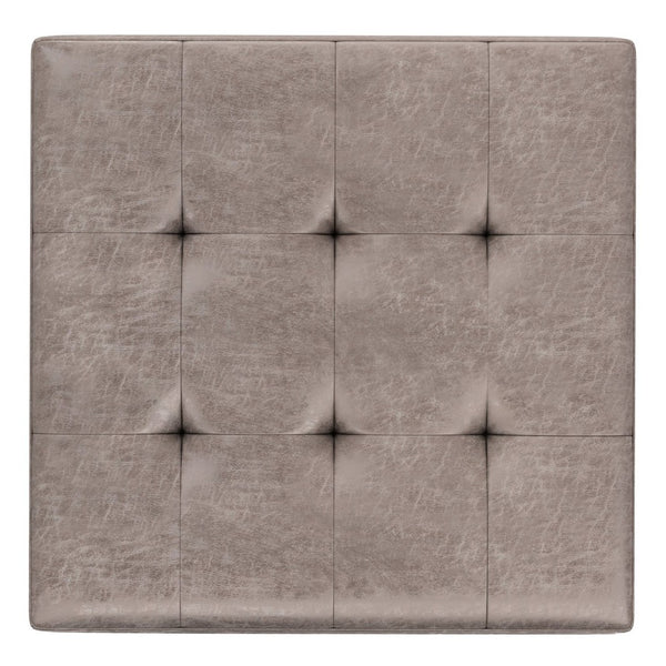 English Elm Shay Mid Century Large Square Storage Ottoman - Stylish Coffee Table & Versatile Seating Solution B136P252699-GIGA