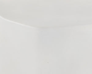 Sunpan Ledger Stool - Contemporary Sculpted Design in Sealed Concrete for Indoor and Covered Outdoor Spaces White