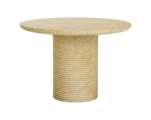 Sunpan RIVA Dining Table - Modern Concrete Design with Travertine Finish for Elegant Dining Spaces 43" 112716