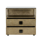 Pendry Nightstand Gold, Black 370022 Chelsea House