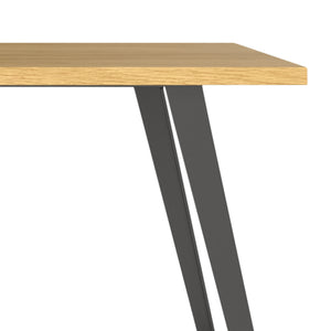 English Elm Lowry Handcrafted Modern-Industrial Dining Table - Oak Veneer & Iron Legs For Versatile Style B136P266906