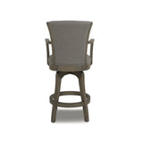 English Elm Williams 27In Swivel Counter Height Bar Stool, Heathered Grey Linen