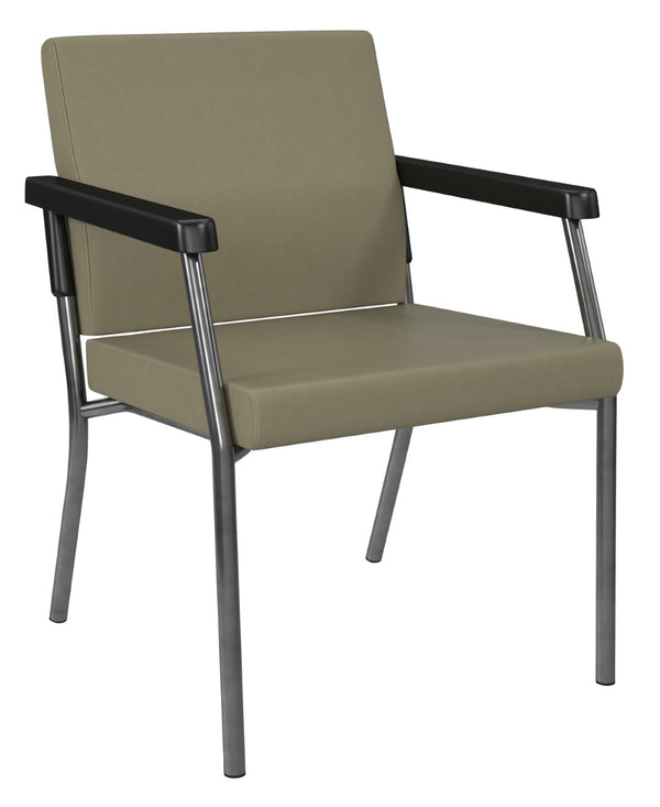 OSP Home Furnishings Bariatric Guest Chair with Reinforced Metal Frame and Pu Arm Pads for Medical Waiting Rooms BC9601-R106