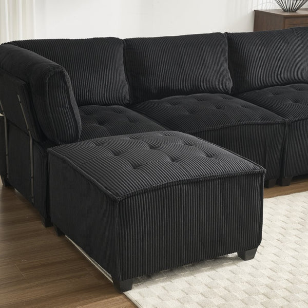 English Elm United We Win U-Shaped Modular Sectional Sofa With Reversible Chaise – 6-Seater Comfort For Any Room W1568S00159-GIGA