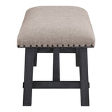 OSP Home Furnishings Callen Bench Grey, Antique Grey base