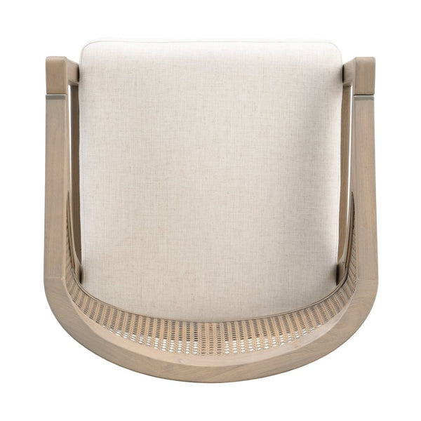 English Elm Wooden Rubberwood Dining Chairs with Woven Rattan Back Ergonomic Seat Set of 2 Beige,Light Ash N771P256965A