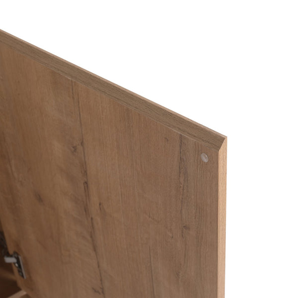 English Elm 30'' Freestanding vanity with white ceramic sink, soft-close doors, water-resistant melamine finish, modern handle design Imitative Oak W999P310754