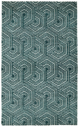 Feizy Rugs Colton Modern Geometric Rug - Stain Resistant, Soft Polyester Pile For Stylish Home Decor Solutions Blue Polyester 8748a57faqu000f00