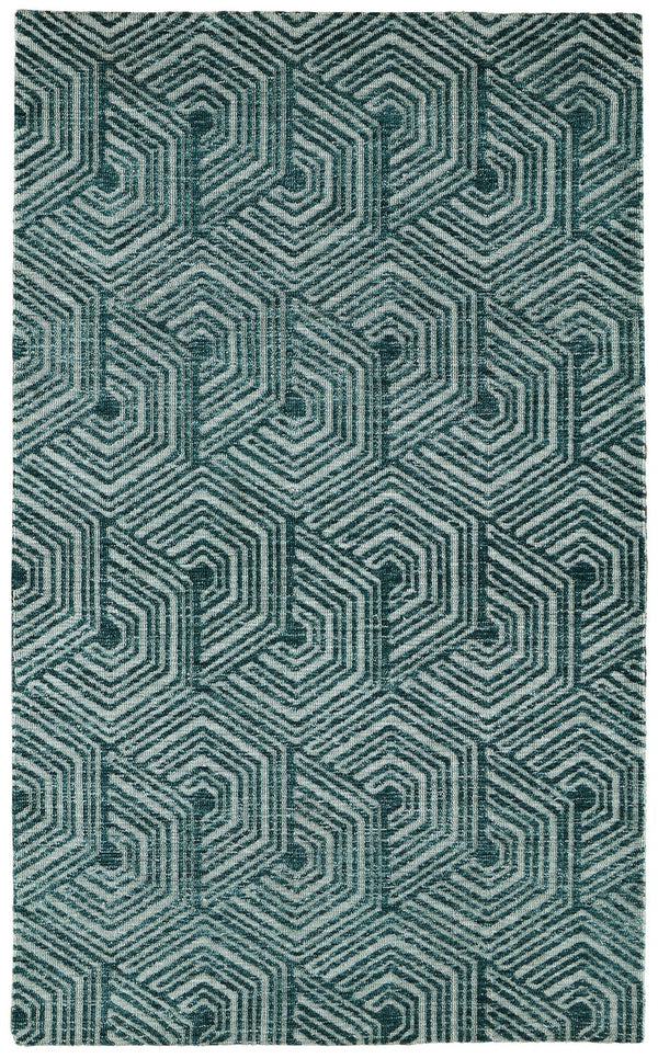 Feizy Rugs Colton Modern Geometric Rug - Stain Resistant, Soft Polyester Pile For Stylish Home Decor Solutions Blue Polyester 8748a57faqu000f00