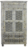 Moti Burman Armoire - 2-Door 3-Drawer in Aged Gray 43001001