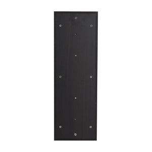 English Elm 12 Inch Wall Mounted Open Shelf Tower Dark Oak Finish for Bathroom or Study W1972P457978
