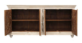 Moti Carter Eagle 4-Door Sideboard, Distressed White Finish 43009020