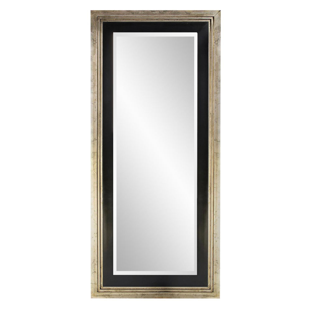 Howard Elliott Dawson Mirror - Elegant Art Deco Rectangle With Antique Silver Finish, Beveled Glass & Easy Hanging Silver Wood 43011-howard-elliott
