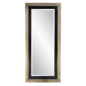 Howard Elliott Dawson Mirror - Elegant Art Deco Rectangle With Antique Silver Finish, Beveled Glass & Easy Hanging Silver Wood 43011-howard-elliott