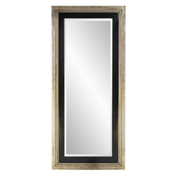 Howard Elliott Dawson Mirror - Elegant Art Deco Rectangle With Antique Silver Finish, Beveled Glass & Easy Hanging Silver Wood 43011-howard-elliott