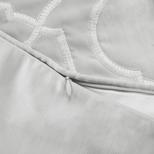 JLA Home Croscill Classics - European Embroidered Ogee Pillow Sham in Antique Satin — Luxe European 26" Square Sham for Classic Bedding CCL11-0021