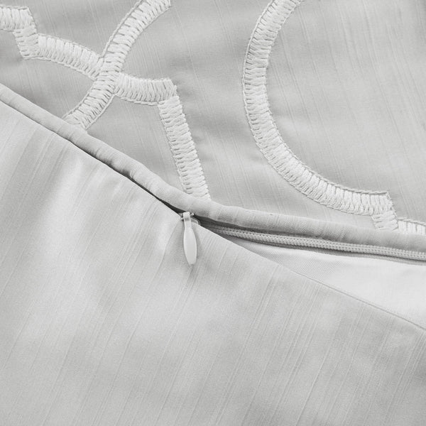 JLA Home Croscill Classics - European Embroidered Ogee Pillow Sham in Antique Satin — Luxe European 26" Square Sham for Classic Bedding CCL11-0021