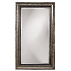 Howard Elliott Texan Mirror - Oversized Rectangular Wood Frame With Silver Leaf Finish & Intricate Design For Any Room Silver Wood 43013-howard-elliott