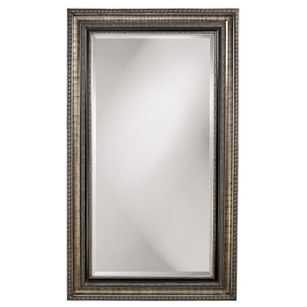 Howard Elliott Texan Mirror - Oversized Rectangular Wood Frame With Silver Leaf Finish & Intricate Design For Any Room Silver Wood 43013-howard-elliott