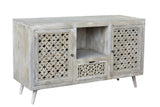 Moti Halle 2 Doors, 1-Drawer Hand-carved Media Console 43018002