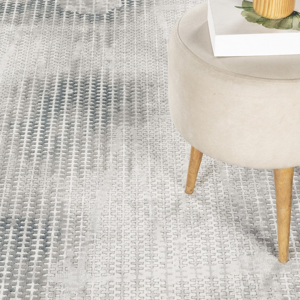 English Elm Geometrix Gray Area Rug - 2 Ft. 7 In. X 9 Ft. 10 In. - Modern Design, Soft, Durable & Stain-Resistant B186P316812